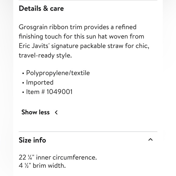 Eric Javits Daphne Broad Brim Straw Fedora - Picture 7 of 7